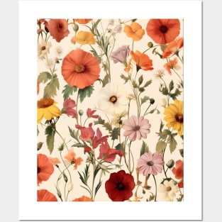 Wildflowers Nature Boho Earthy Posters and Art